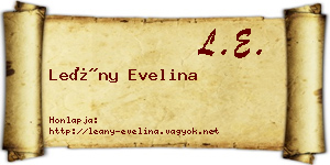 Leány Evelina névjegykártya